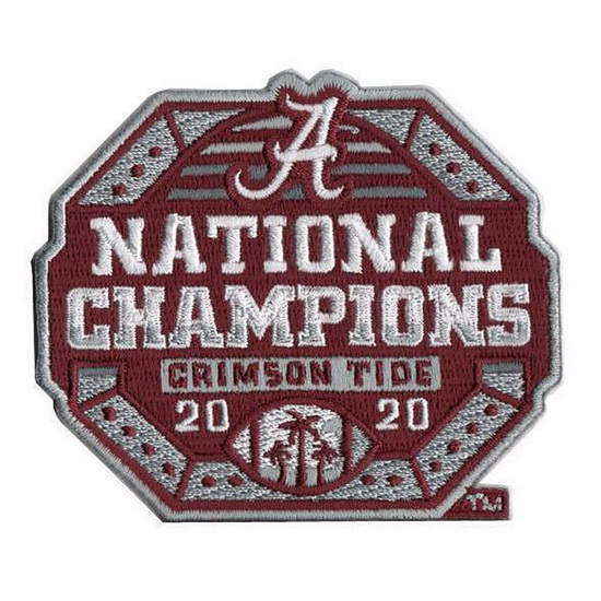 2020 College National Champions Alabama Crimson Tide Football Patch Biaog
