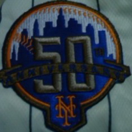 New York Mets 50th Anniversary Patch Biaog