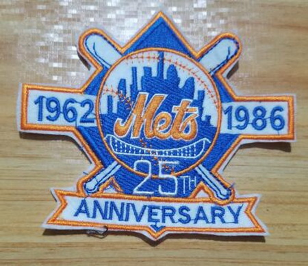 New York Mets 25th Anniversary and Commemorative Patch Biaog