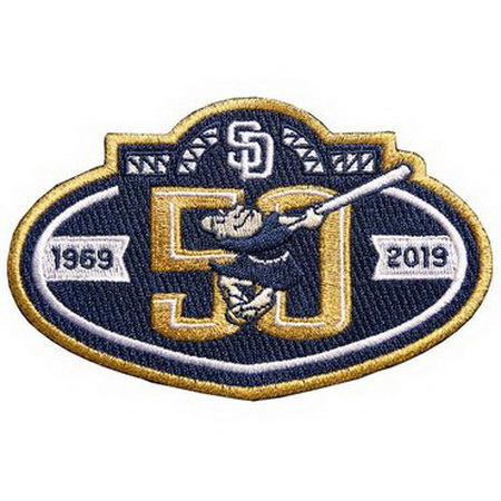 MLB San Diego Padres 50th anniversary Navy Patch Biaog