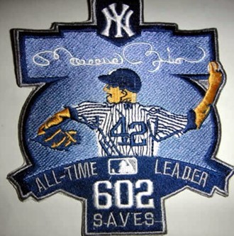 New York Yankees Mariano Rivera 602 All-Time Saves Patch Biaog