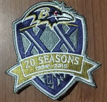 NFL Ravens 20 Seasons Patch Biaog