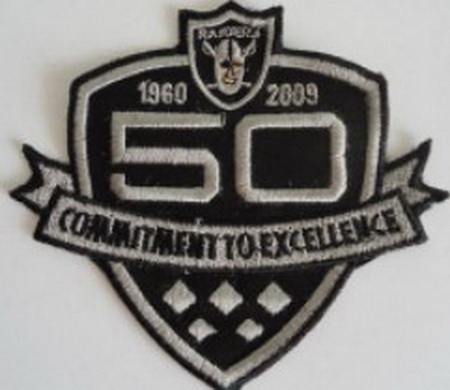 NFL Raiders 50TH Anniversary Patch Biaog