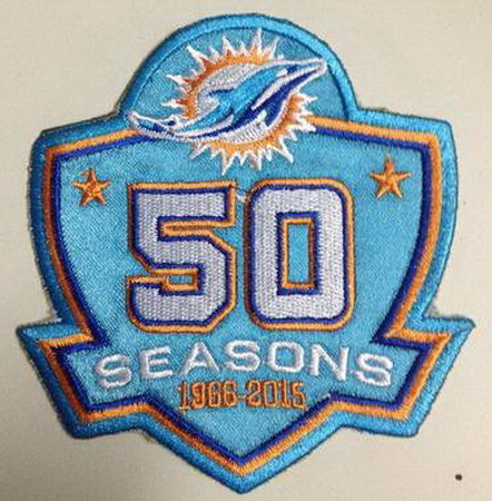 NFL Dolphins 50 Season Patch Biaog