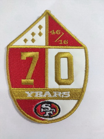 NFL 49ers 70TH Anniversary Season Patch Biaog