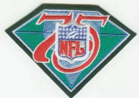 NFL 75th Anniversary Patch Biaog