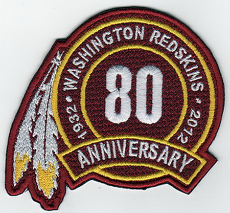 NFL Washiongton 80 Anniversary Patch Biaog