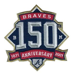 MLB Braves 150TH Anniversary Patch Biaog