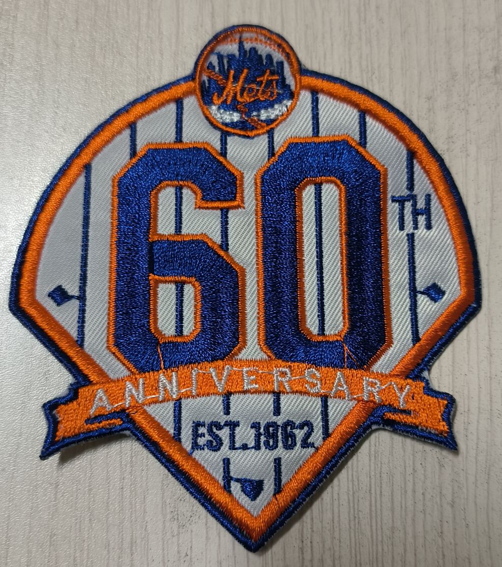 Mets 60th anniversary patch Biaog