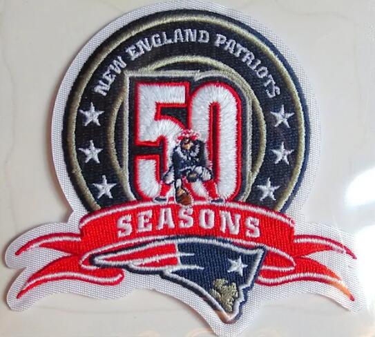 New England Patriots 50th Annivesary Patch Biaog