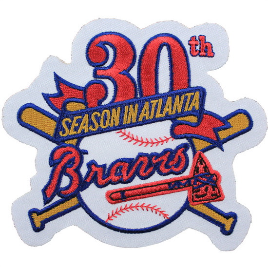 Men 1995 Atlanta Braves 30th Anniversary Jersey Sleeve Patch Biaog