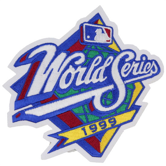 Youth 1999 MLB World Series Logo Jersey Patch Atlanta Braves vs. New York Yankees Biaog
