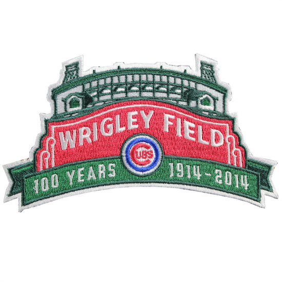 Youth 2014 Chicago Cubs Wrigley Field's 100th Anniversary MLB Season Jersey Sleeve Patch Biaog