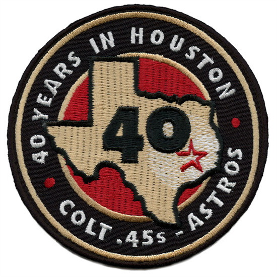 Men 2001 Houston Astros 40th Anniversary Jersey Patch Biaog