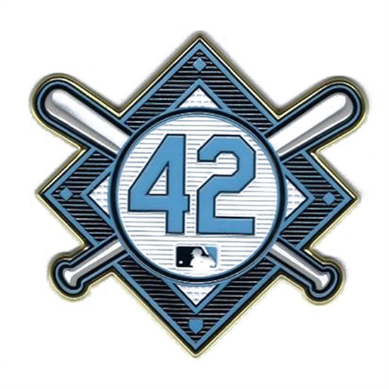 Men Jackie Robinson Day 42 MLB Jersey Sleeve Patch Rays Biaog