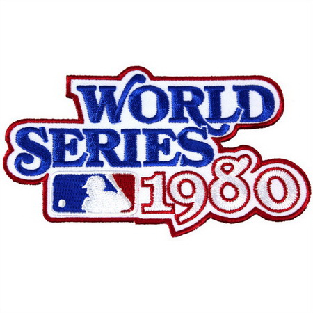 Youth 1980 MLB World Series Logo Jersey Patch Philadelphia Phillies vs. Kansas City Royals Biaog