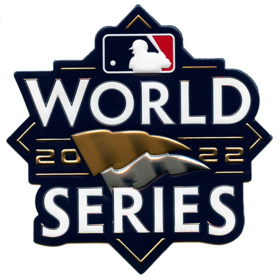 Men 2022 MLB World Series On-Field TPU Jersey Patch Philadelphia Phillies Houston Astros Biaog