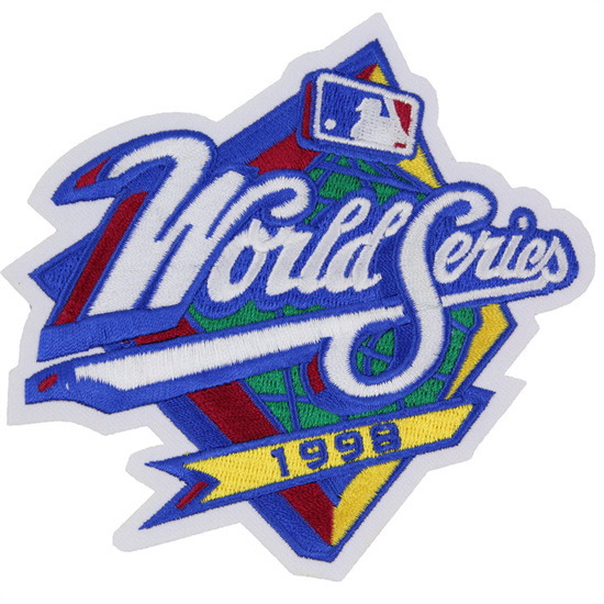 Youth 1998 MLB World Series Logo Jersey Patch San Diego Padres vs. New York Yankees Biaog