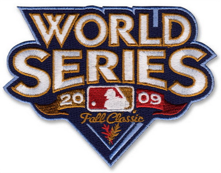 Women 2009 MLB World Series Logo Jersey Sleeve Patch Philadelphia Phillies vs. New York Yankees Biaog