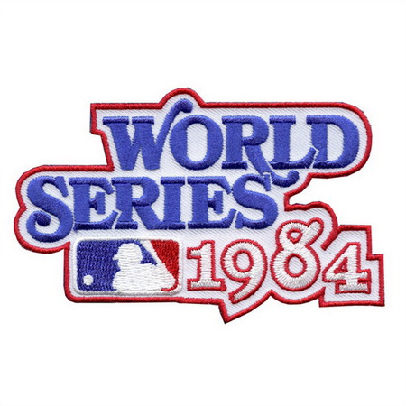 Men 1984 MLB World Series Logo Jersey Patch San Diego Padres vs. Detroit Tigers Biaog