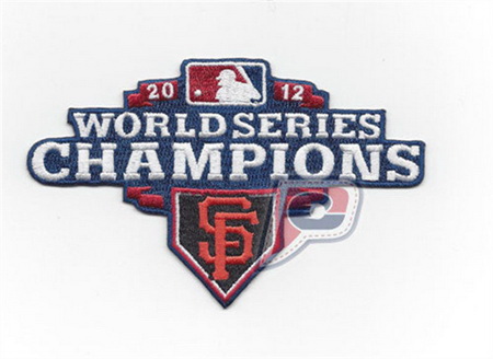 Men 2012 San Francisco Giants MLB World Series Champions Red Version Jersey Patch Biaog