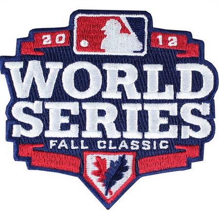 Women 2012 MLB World Series Logo Jersey Sleeve Patch Fall Classic Detroit Tigers vs. San Francisco Giants Biaog