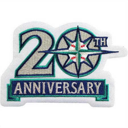 Men 1996 Seattle Mariners 20th Anniversary Jersey Patch Biaog