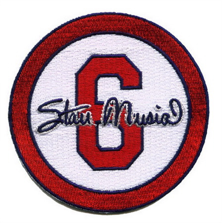 Youth Stan 'The Man' Musial #6 St Louis Cardinals Memorial White Sleeve Patch (2013) Biaog