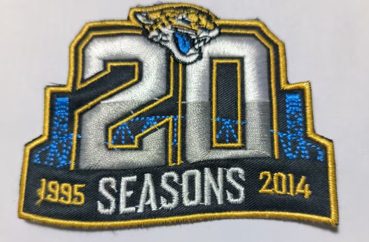 Jacksonville Jaguars 20th anniversary patch Biaog