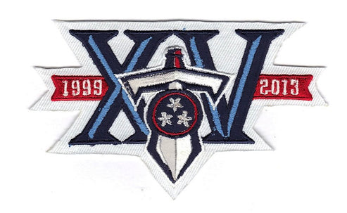 Tennessee Titans 15th Team Anniversary Jersey Patch 'XV' (2013) Biaog